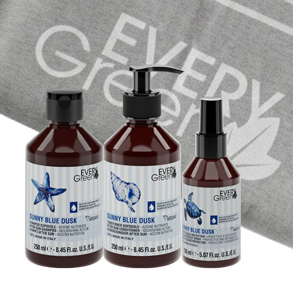 EVERY GREEN SOLARI SUNNY BLUE KIT SHAMP+COND+SPRAY+ASCIUGAMANO