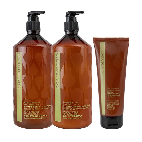 Contempora Capelli Ricci Kit SH 1L + MSC 1LT + CREMA 200ml  IN OMAGGIO