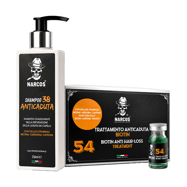 Narcos kit Anticaduta Shampoo 38 250ml + Biotin Anti Hair Loss 54 10x10ml